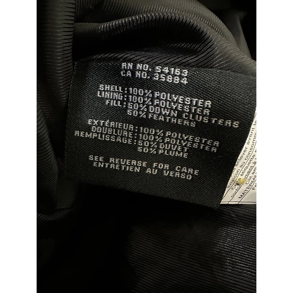 Cole Haan Signature Womens Black Down & Feather Puffer Coat Hooded Medium - Picture 12 of 16